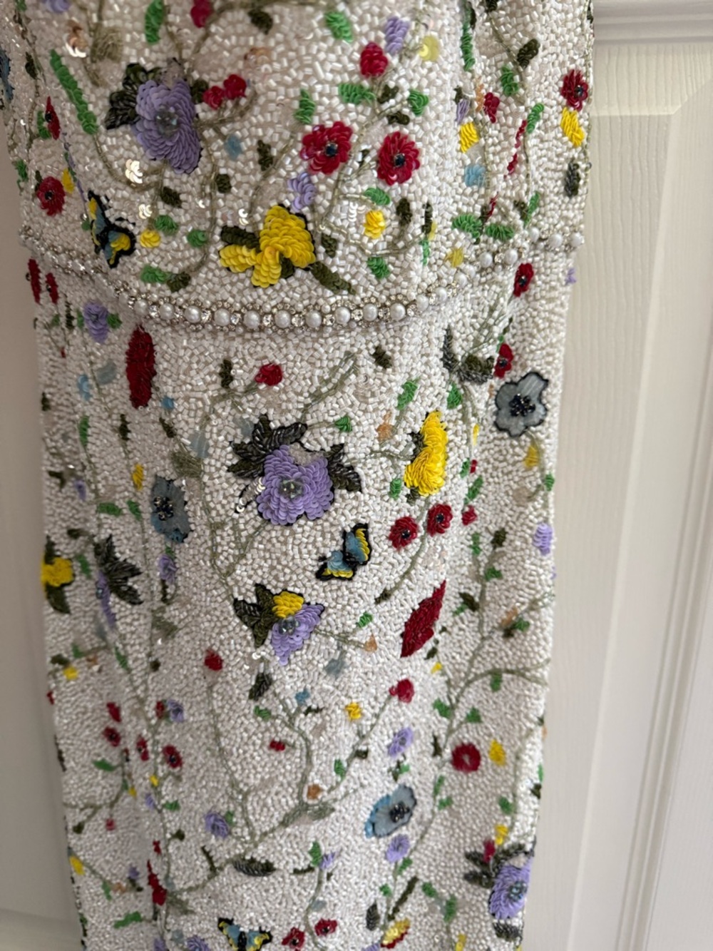 Georgie Embellished Strapless Beaded Gown & Collar by Alice & Olivia - Picture 8 of 8